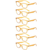 KERECSEN 6 Pack Rectangle Reading Glasses Unisex 148-2